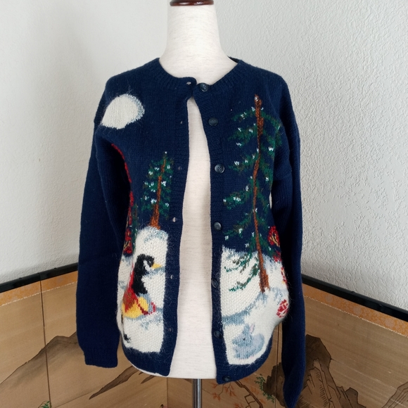 🎄90's vintage winter cardigan - Picture 2 of 15
